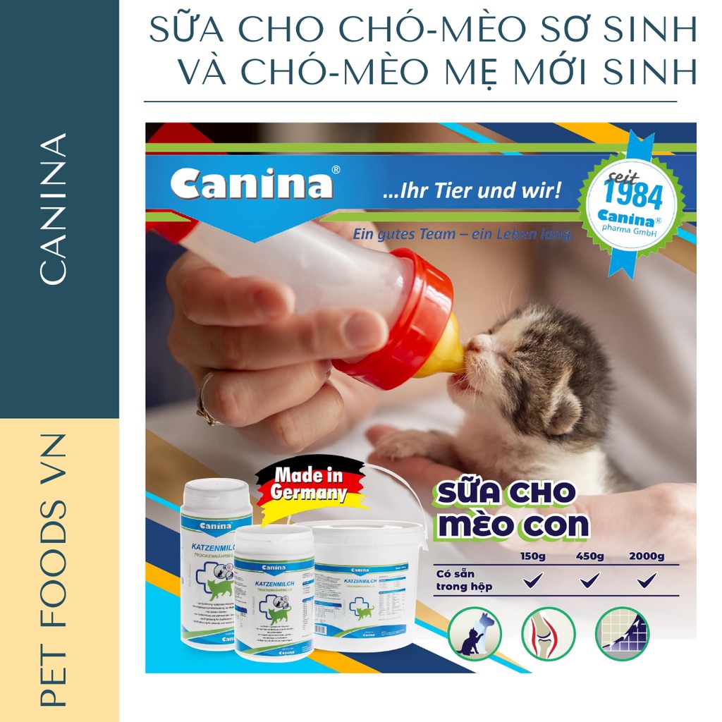 Sữa bột cho Chó Con và Mèo Con CANINA 2kg