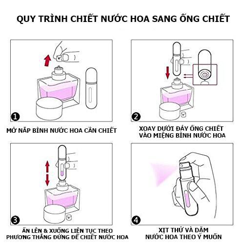 Chai chiết nước hoa trực tiếp 5ml du lịch, nhỏ gọn bỏ túi xách văn phòng, công tác tiện lợi