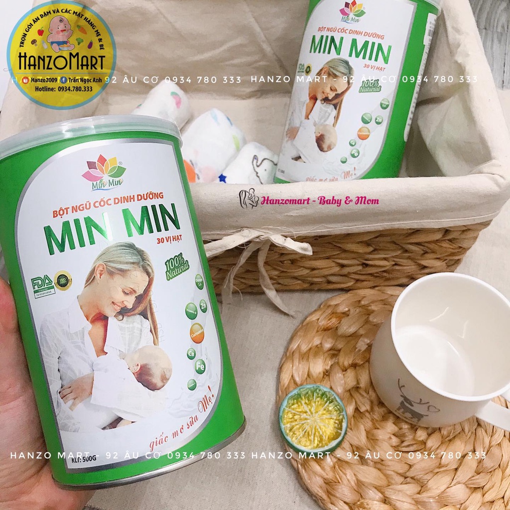 Ngũ cốc lợi sữa Min Min 30 hạt mẫu mới (500g)