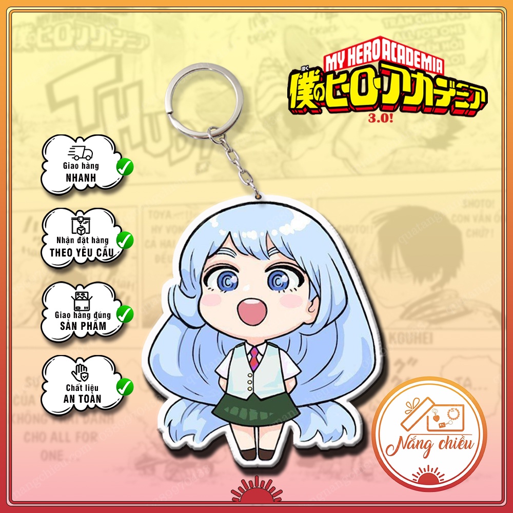 Móc khóa Dày In Sắc Nét 2 Mặt Anmie Học viện siêu anh hùng Midoriya Izuku,shouto, bakugo,Kirishima