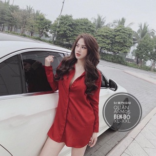 Sơ mi Bigsize dáng dài giấu quần 55-85kg