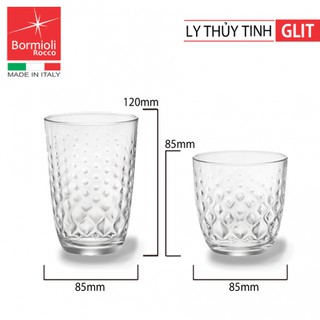 Bộ 6 ly thủy tinh Glit -  (Bormioli Rocco)