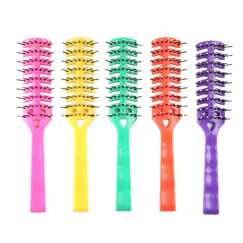 [Hàng mới về] Bàn chải chải tóc thông gió 7 hàng có đầu bóng lông màu sắc ngẫu nhiên