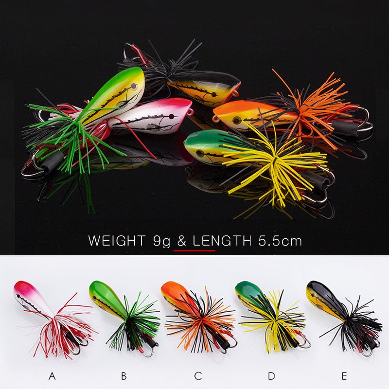 Mồi câu lure_Mồi câu cá lóc Jum Frog Pass_Nhái nhảy 3D, Dài 5,5cm, Nặng 9g, Có nhiều màu lựa chọn_Đồ câu lure