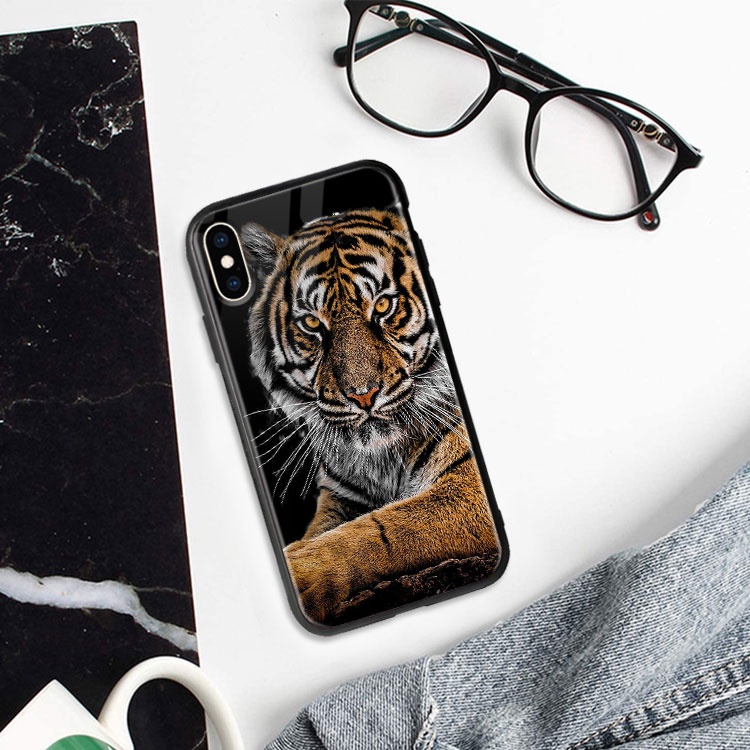 Ốp Lưng Iphone kính cường lực Hình Hổ Báo Sư Tử_110 6/6plus/7/7plus/8/8plus/x/xr/xs/11/12/pro/max/plus/promax