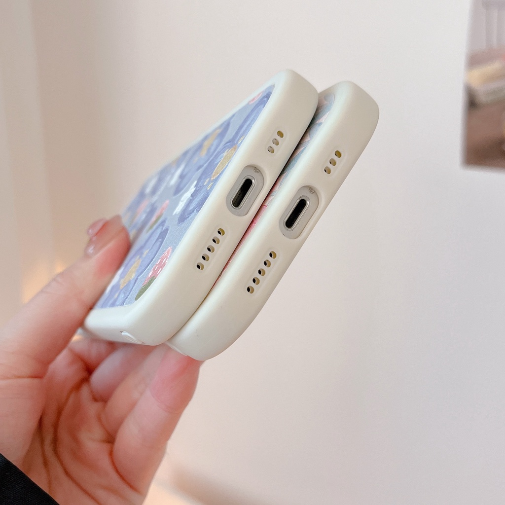Ốp Điện Thoại Silicon Họa Tiết Hoa Xinh Xắn Chống Sốc Cho Iphone 11 12 13 PRO MAX 11 12 13 PRO X XS XR XS MAX 6 6S 7 8 Plus SE