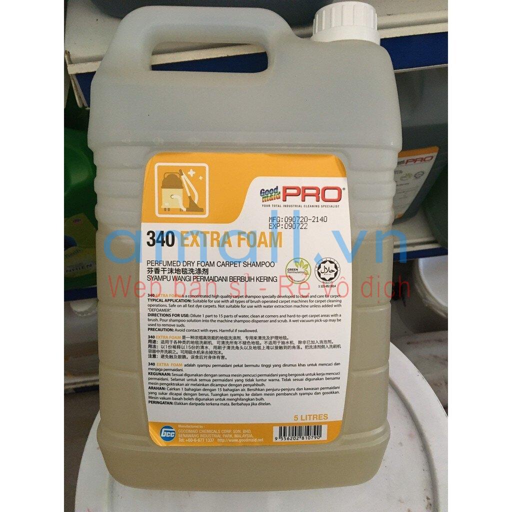Hoá Chất Giặt Thảm Sofa Goodmaid GMP 340 EXTRA FOAM, Hàng chính hãng nhập khẩu Malaysia