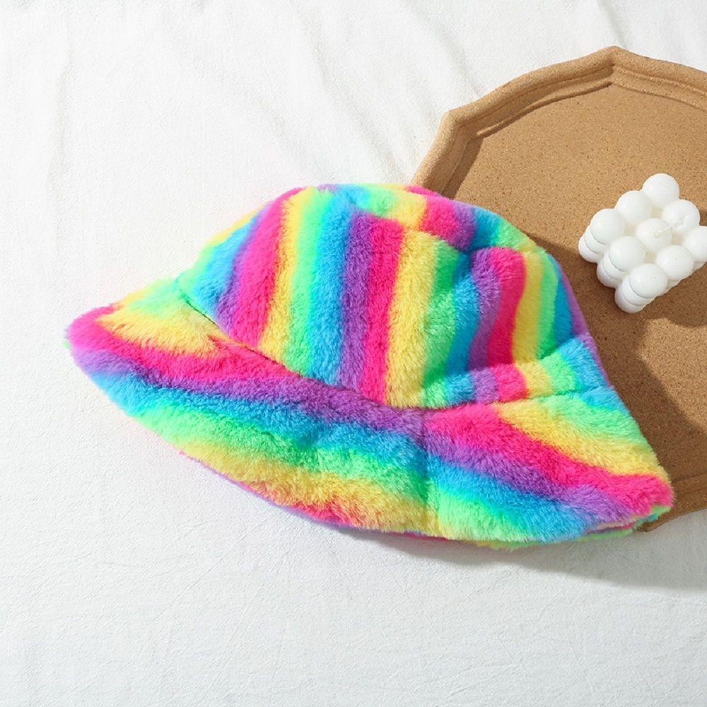 Nón Bucket 2 Lớp Dày Dặn Mềm Mại In Họa Tiết Rằn Ri Có Thể Điều Chỉnh Cho Nữ