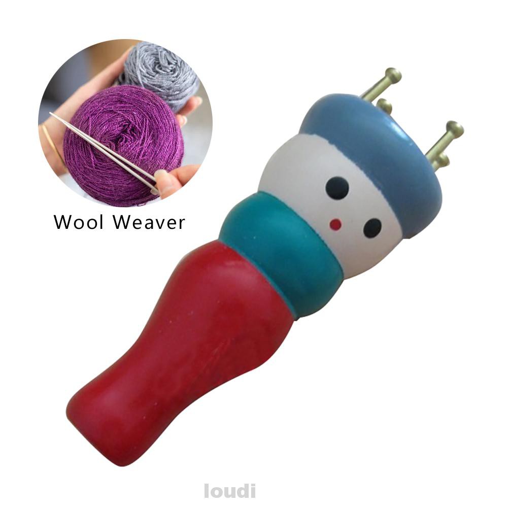 Máy bện dệt sợi len bằng gỗ nhiều màu
