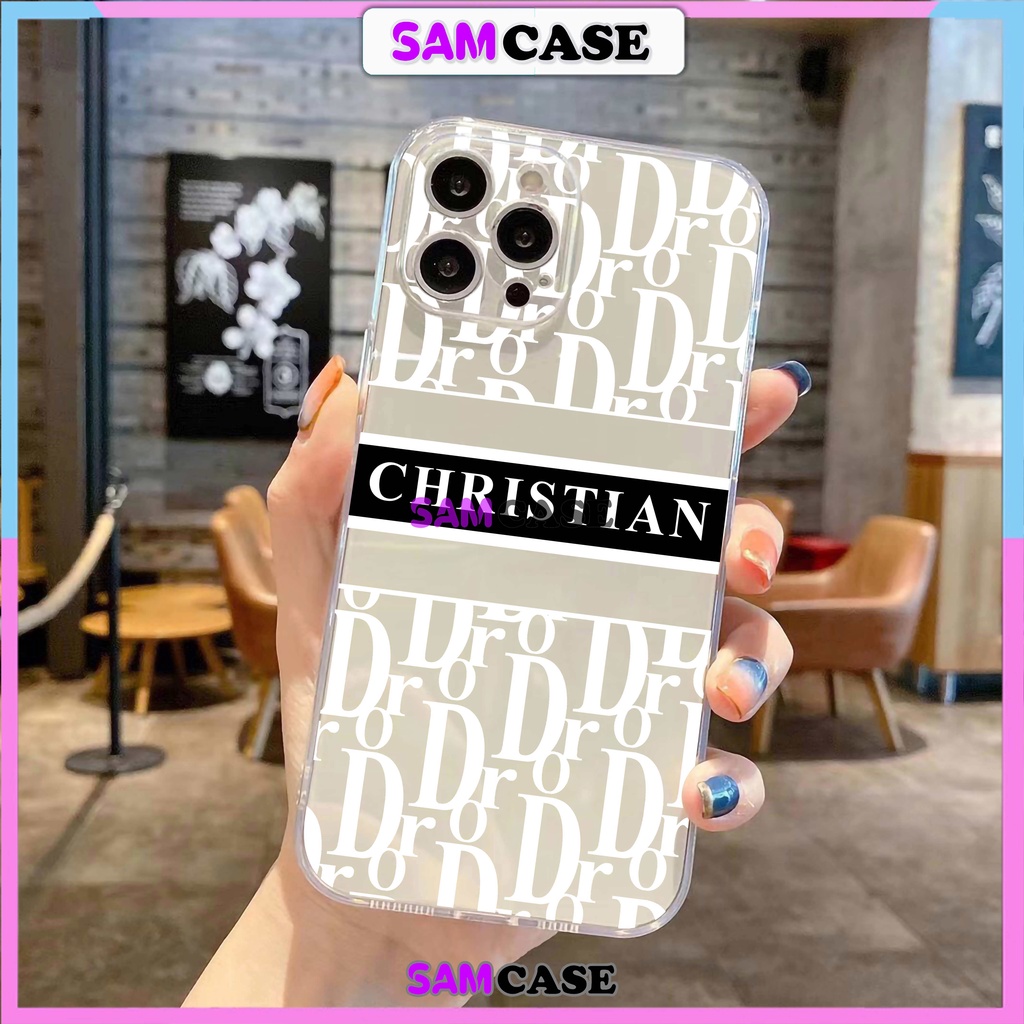 Ốp lưng iPhone Dior chống sốc cạnh viền vuông Silicon trong suốt bvc cho iphone 6/6s/7/8/X/XS/11/12/13/14 Pro Plus Max