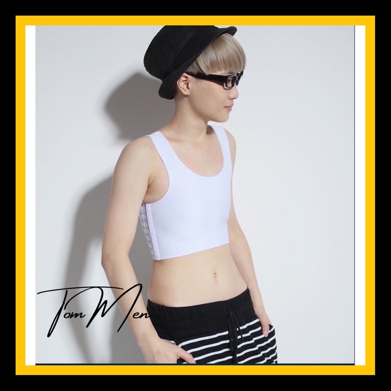[Mã 12FASHIONSALE1 giảm 10K đơn 50K] Áo nịt ngực tomboy gen mềm , ngắn không viền gài hông , dễ chịu không lộ viền áo