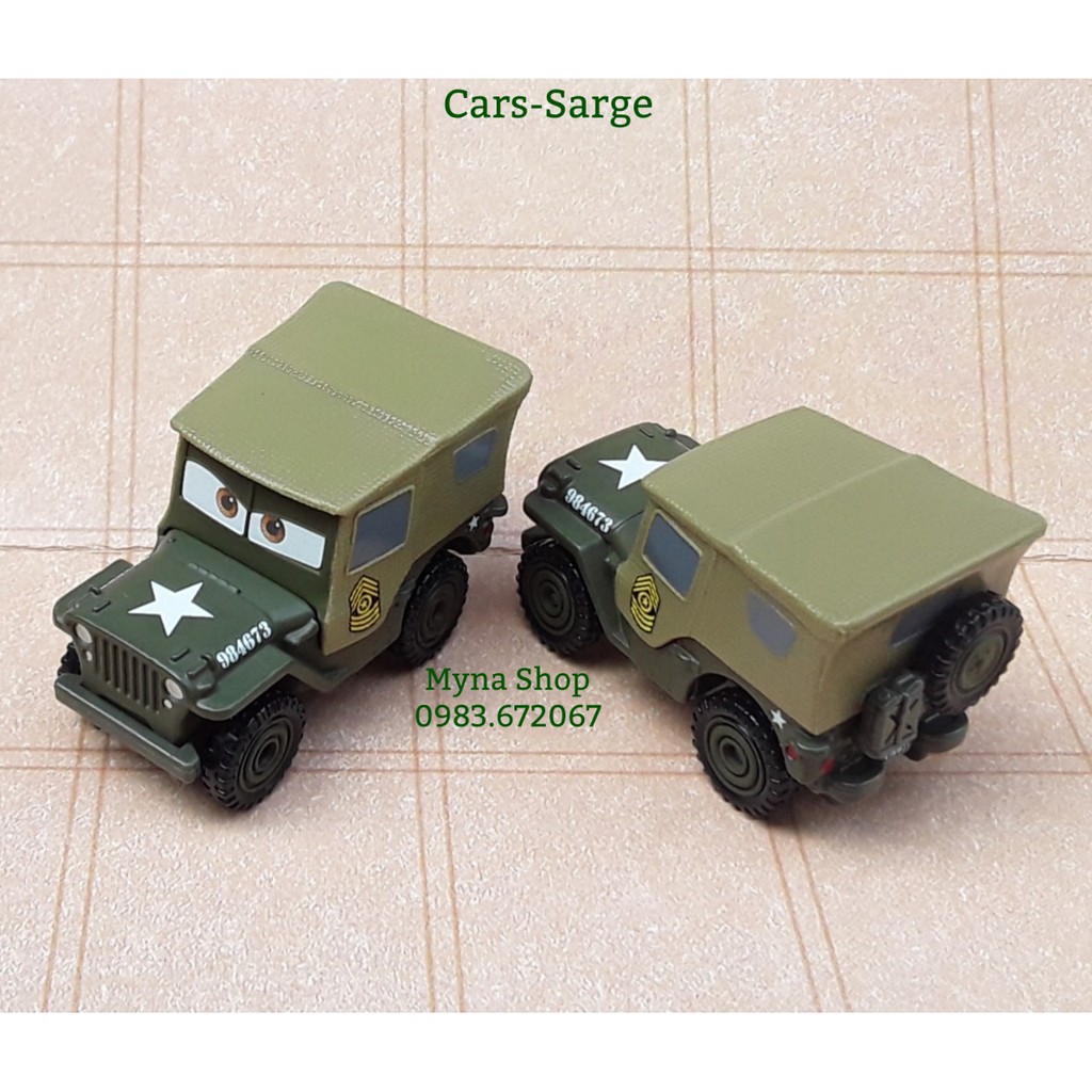 Xe mô hình tĩnh tomica Cars disney - Sarge - màu xanh rêu