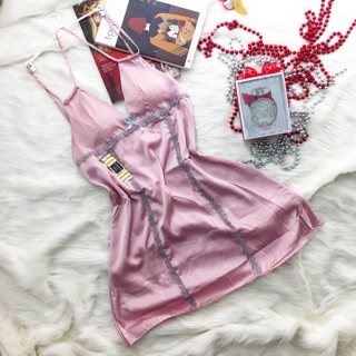 Váy đầm ngủ lụa dây yếm cổ sexy - mã 13