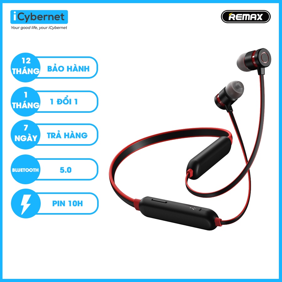 Tai nghe Bluetooth thể thao đeo cổ hàng chính hãng Remax RXS100 ICYBERNET