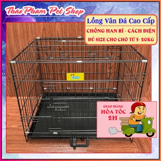 Lồng chó mèo vân đá cao cấp size xl - 9066 phù hợp < 20kg