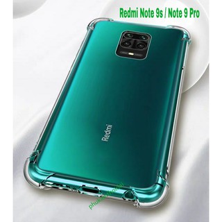 Ốp lưng Redmi Note 9s / Note 9 Pro / Note 9 Pro Max dùng chung dẻo trong suốt lồi 4 góc chống va đập mạnh chống ố vàng 1
