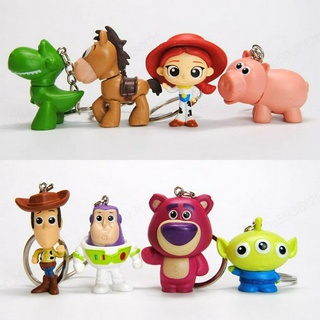 DISNEY Set 4 Móc Khóa Hình Nhân Vật Phim Toy Story 4 Dễ Thương