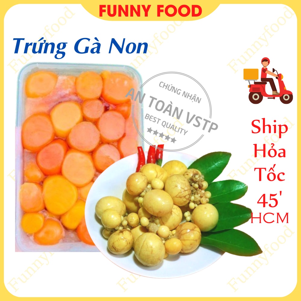 Trứng Gà Non 500g Trứng Gà Tươi Sạch Ship Hỏa Tốc HCM Funnyfood