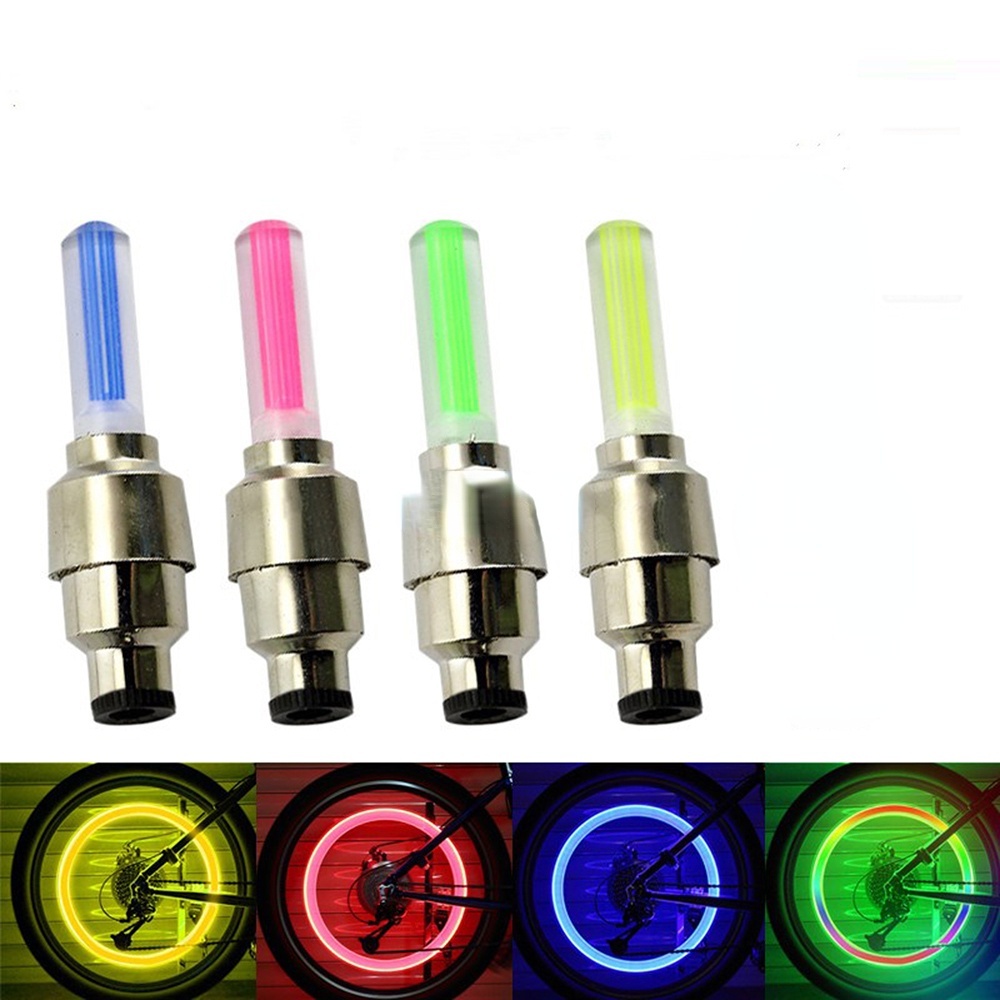 Bộ 2 Nắp Van Bánh Xe Có Đèn Led Cho Xe Đạp Leo Núi