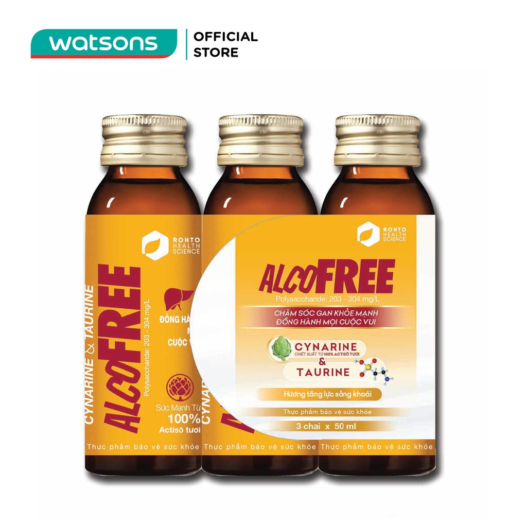 Nước Giải Rượu Bia, Lợi Gan Alcofree Lốc 3 Chai 50ml/chai