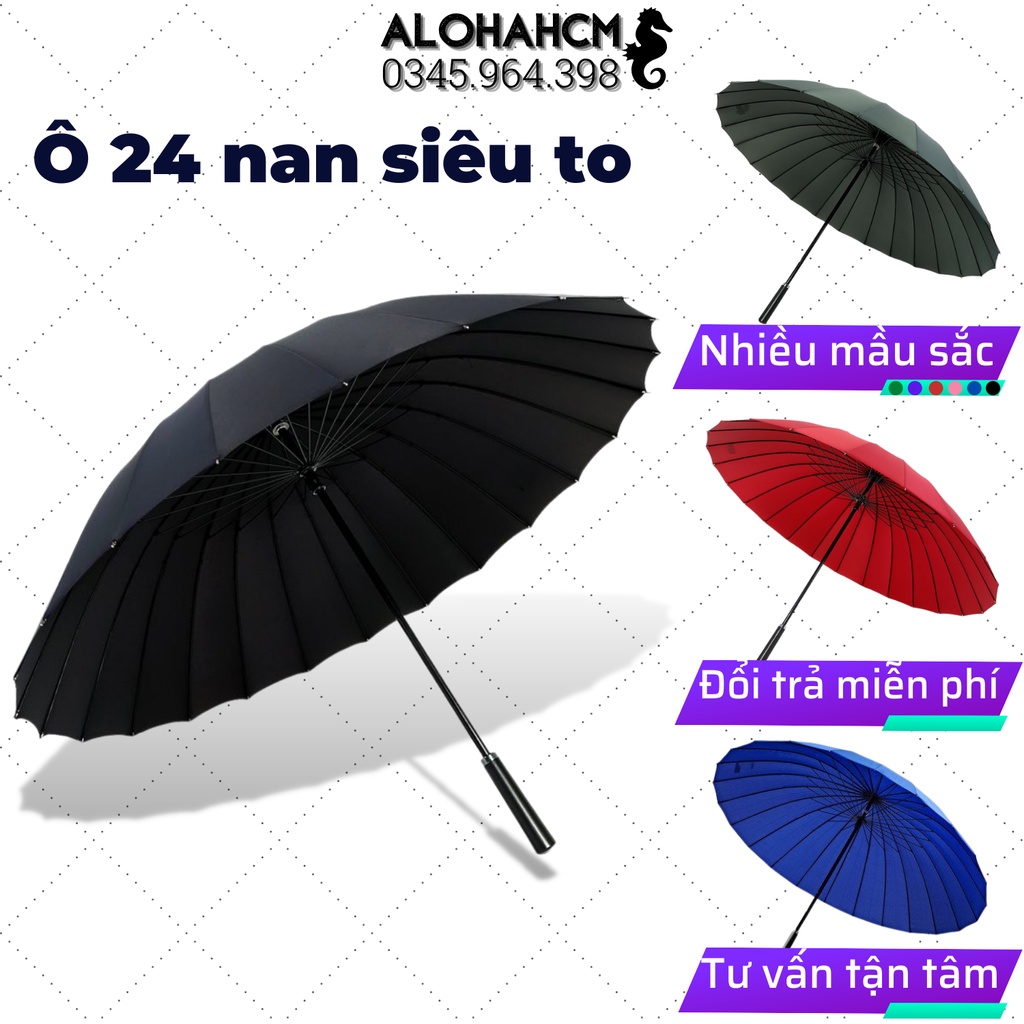Ô Siêu To Ô 24 Nan Kiểu Dáng Đẹp Vải Chống Thấm Nước Chống Tia UV Bảo Vệ Da Hiệu Quả - Dù Che Nắng Mưa Cao Cấp