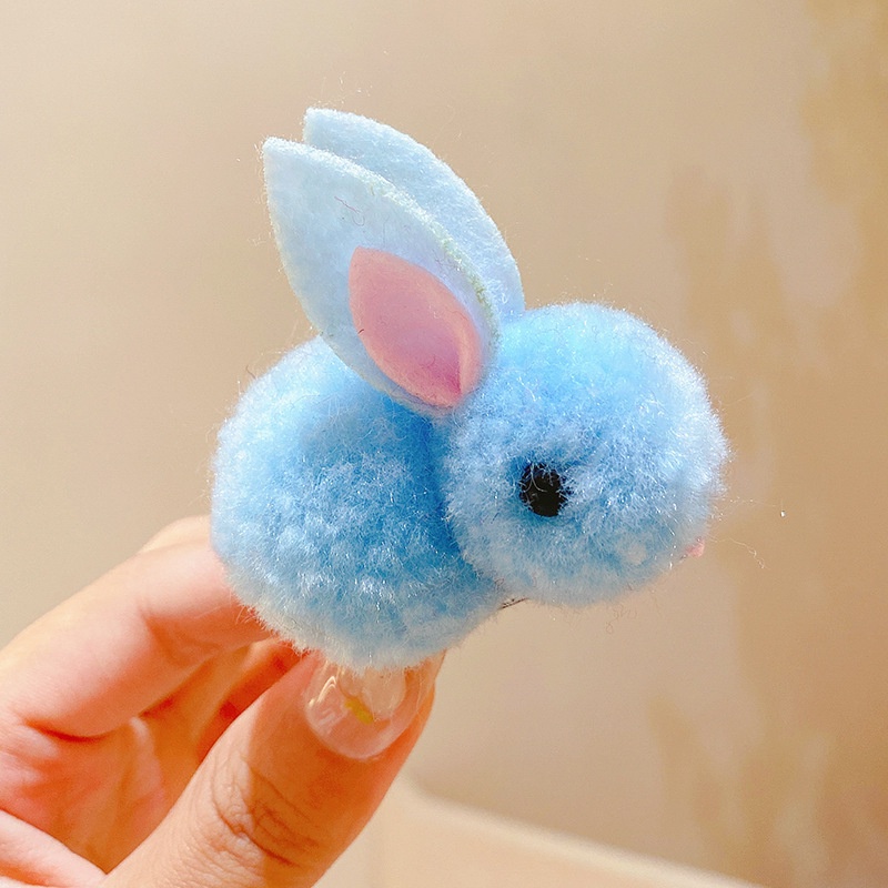 Kẹp Tóc Vải Bông Hình Thỏ Nhỏ Dễ Thương Cho Bé Gái