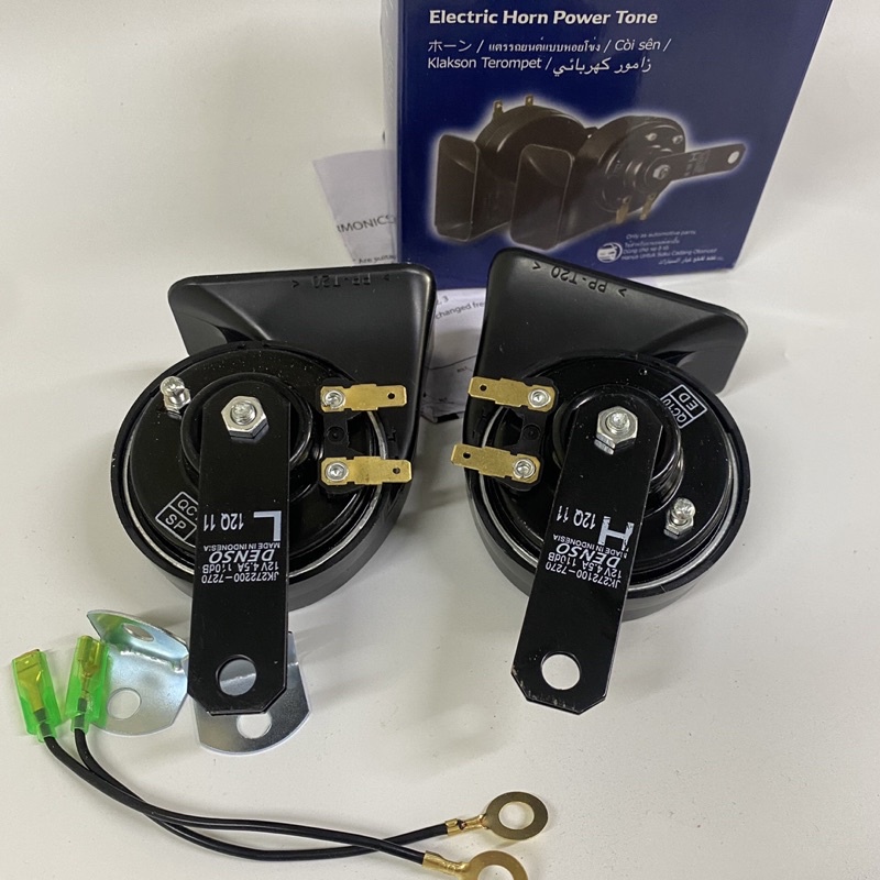 Còi sên Dennso gắn ô tô-xe máy.Tặng bát,giắc