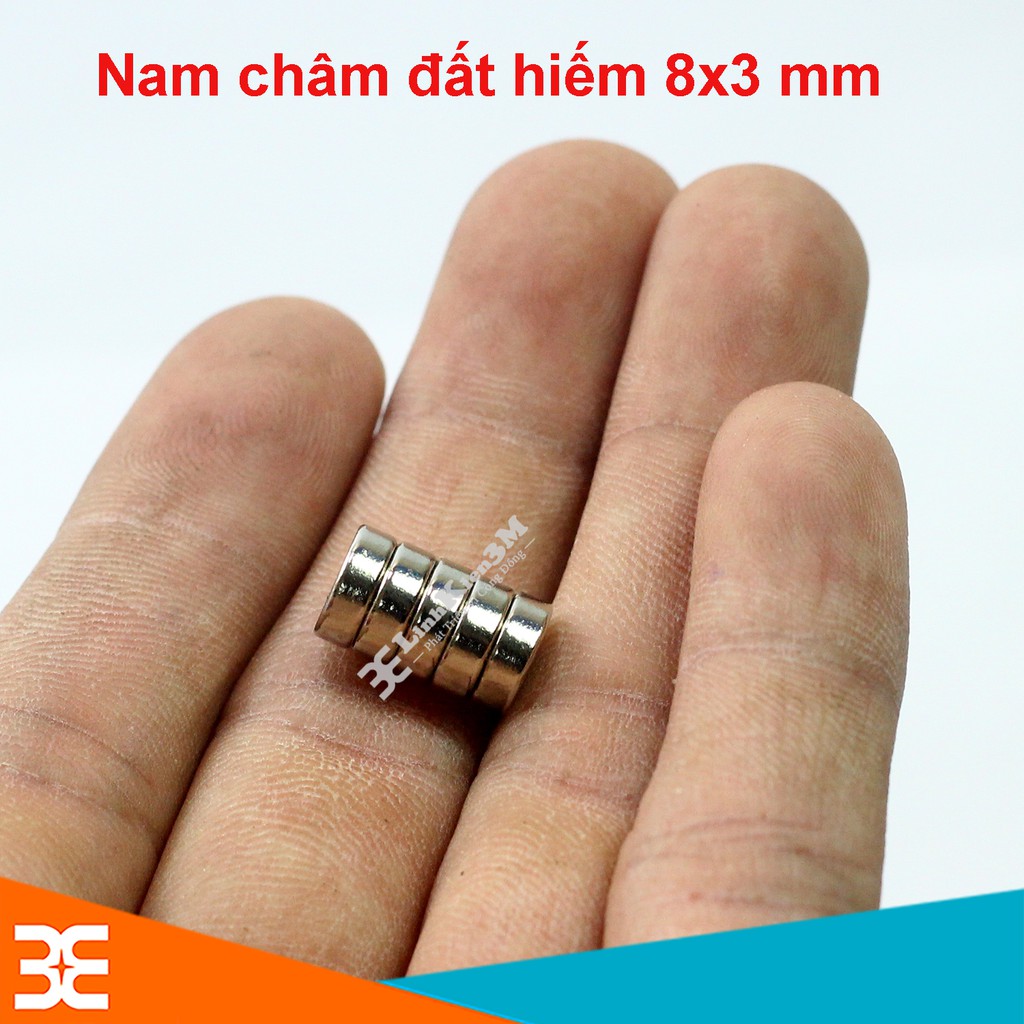 [Tp.HCM] Bộ 5 Viên Nam Châm Đất Hiếm 8x3mm Từ Tính Cực Mạnh