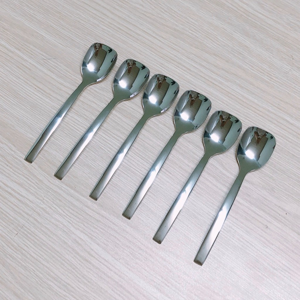 Hiệu TH - Muỗng Ăn Kem - Bánh ngọt Inox cao cấp 18-0 dài 13.5cm - Thép không gỉ sáng bóng