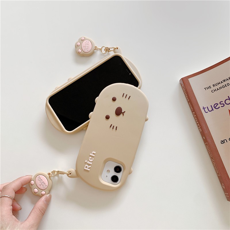 Vỏ iPhone iPhone 11 Pro Max / iPhone12 / iPhone X / iPhone 7 Plus / iPhone 8 / iPhone 6 Rich Cat Phone Case Silicone Soft Case