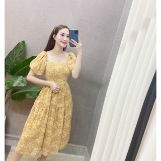 Váy hoa xòe cao cấp