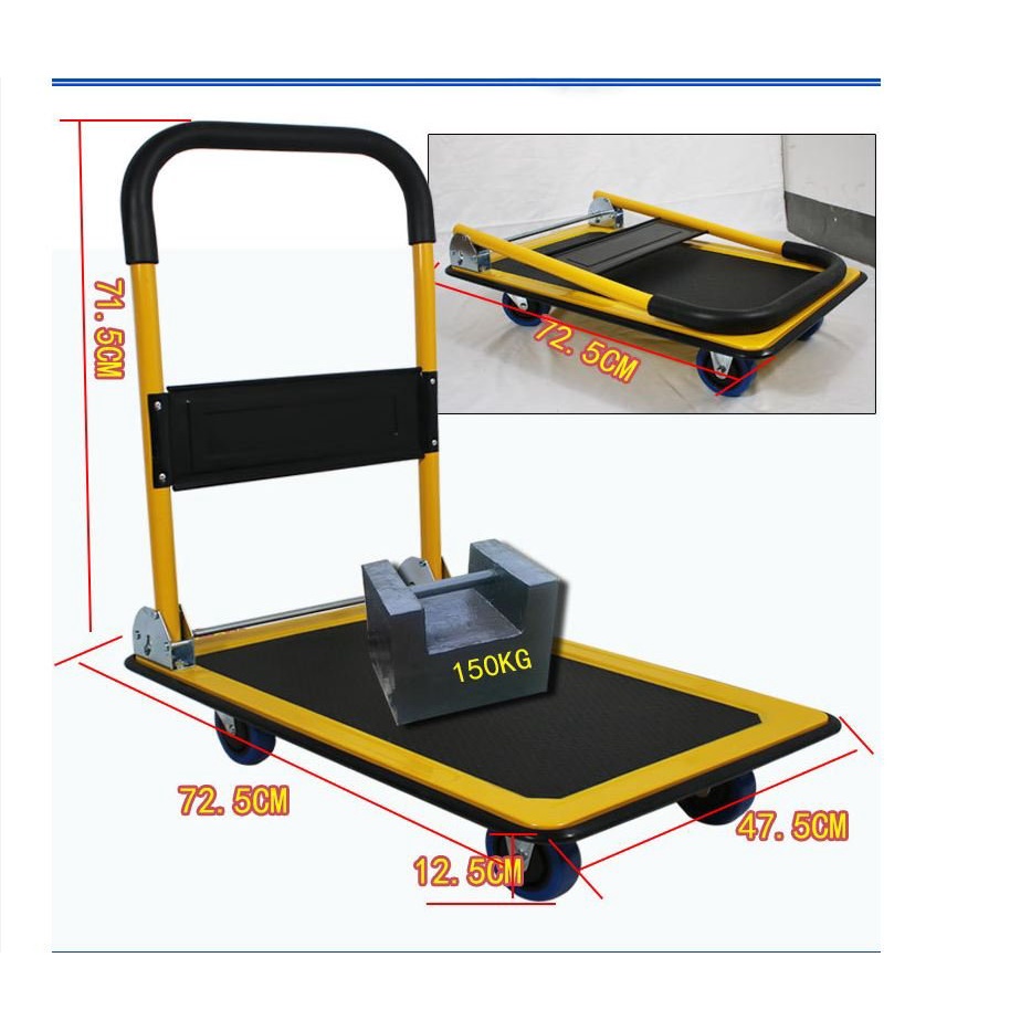 Xe Đẩy Hàng , Xe Kéo Hàng gấp gọn trọng Lớn 200kg -XDT04