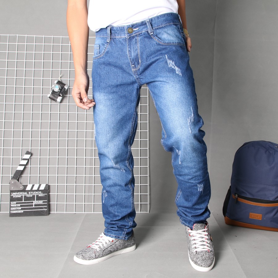 Quần jean nam xanh xám TS148 vải đẹp, chất lượng tốt Tronshop