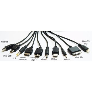 Cáp Sạc 10 Đầu Dây Xoắn Đa Năng, Có Đầu Lightning iPhone trang gọi lh sđt 0987950950