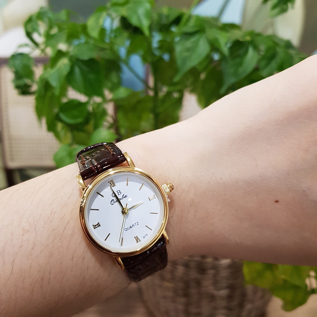 T Đồng Hồ Nữ Qianba Dây Da phong cách hàng hiệu TonyWatch68 1