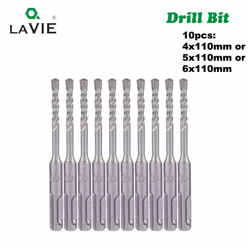 Bộ 10 Mũi Khoan 110mm 4mm 5mm 6mm bits