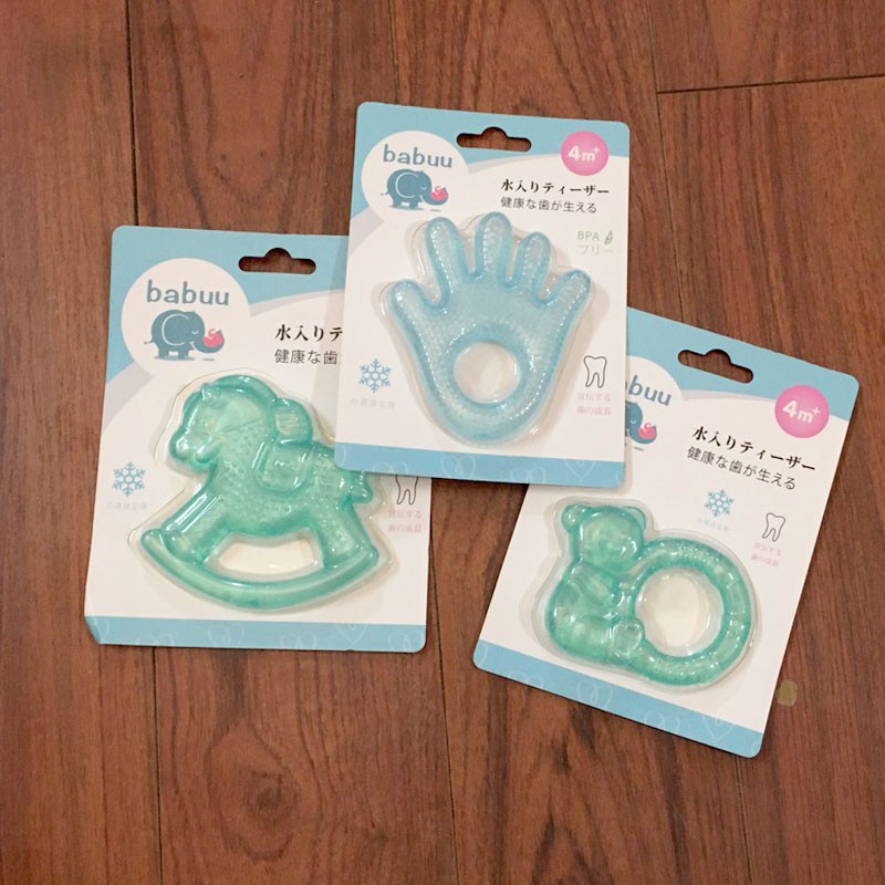 Đồ Chơi Gặm Nướu Lạnh Ngựa, Gấu, Bàn tay Babuu Nhật Giúp Bé Giảm Đau Ngứa Lợi Khi Mọc Răng