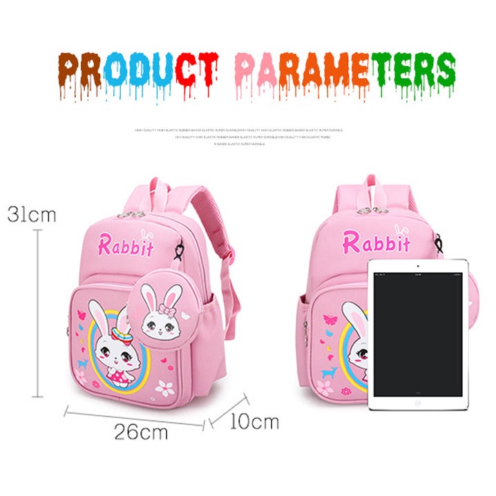 [Mẫu Giáo] Balo cho bé trai bé gái đi học mẫu giáo mầm non chống thấm nước, siêu nhẹ, kích thước 31cm* 10cm* 26cm