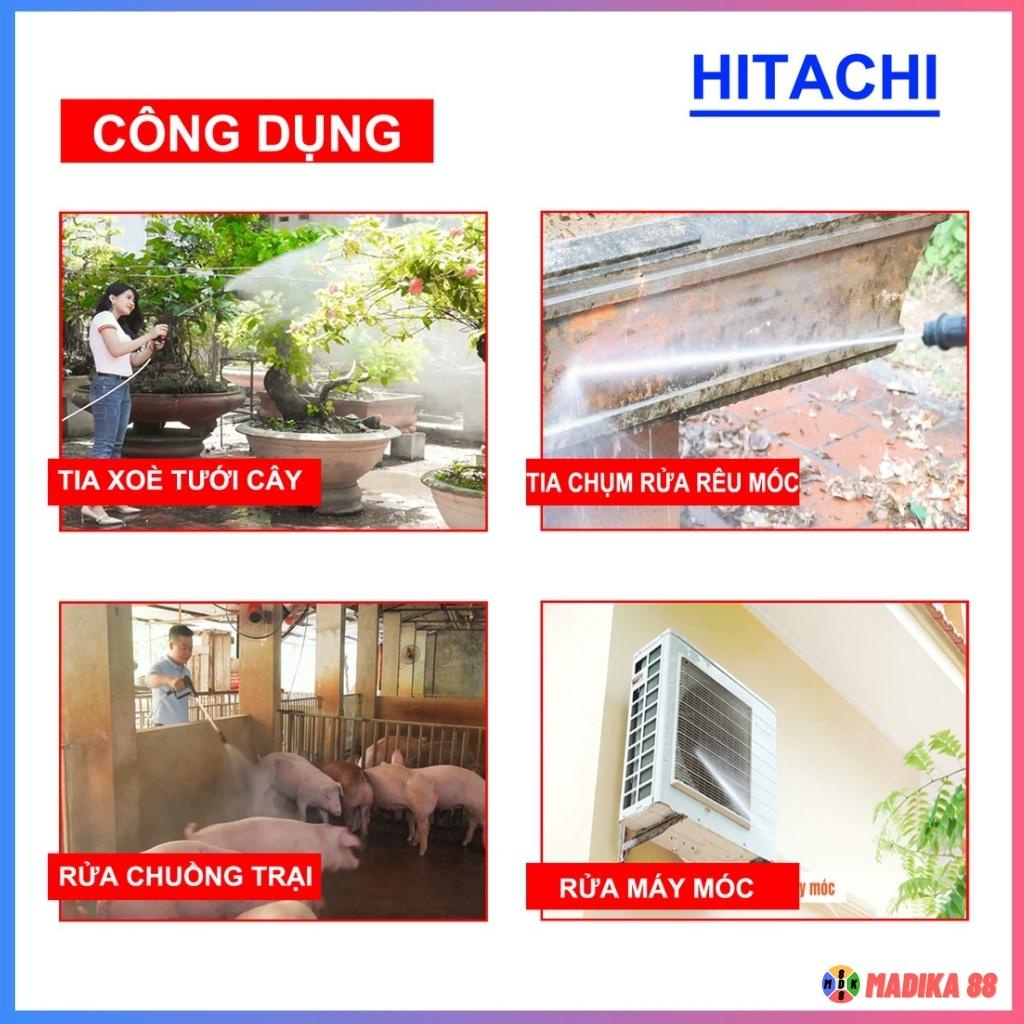 Máy Rửa Xe Gia Đình HITACHI HC01A - 2300W, Máy Rửa Xe Mini Cao Áp, Moto Đồng 100%