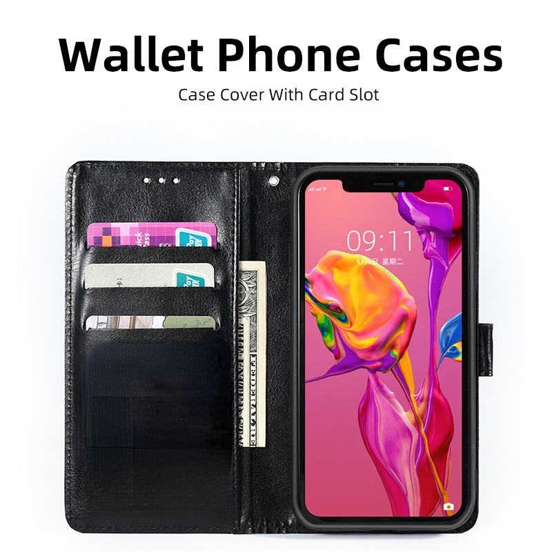 Bao Da Điện Thoại Nắp Gập Màu Trơn Đơn Giản Cho samsung galaxy a04 a04s a04e a05 a05s a14 a15 a24 a25 a34 a54 a74 Ốp