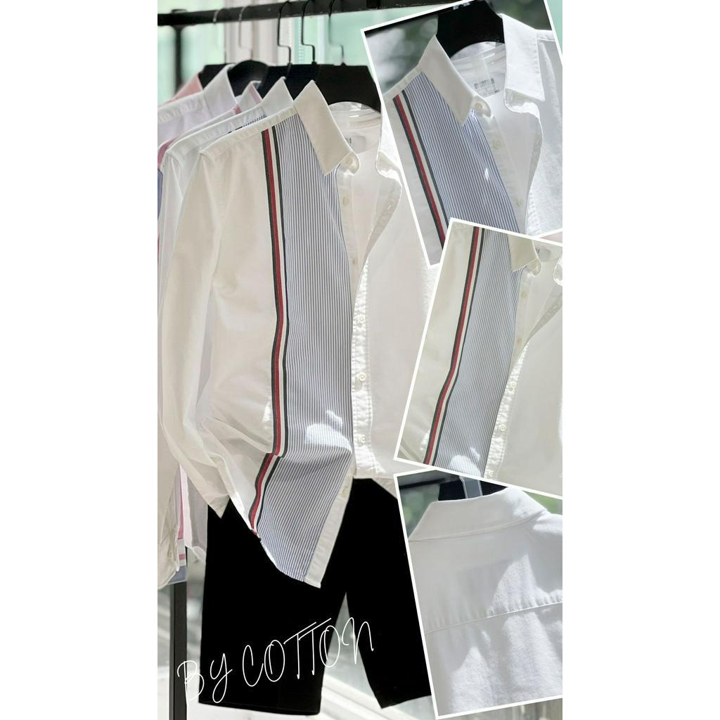 Áo Sơ Mi Nam Cao Cấp Oxford Stripes Mix Tape Shirt BY COTTON