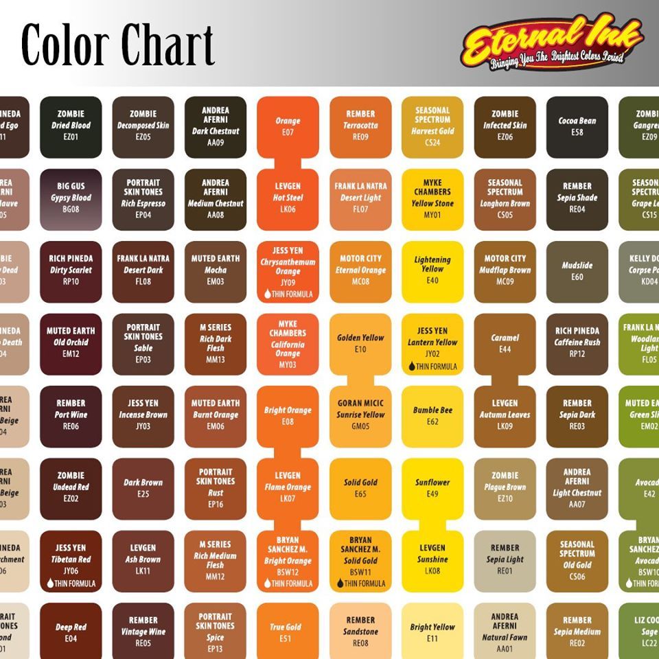 Mực Xăm Eternal Orange 30ml