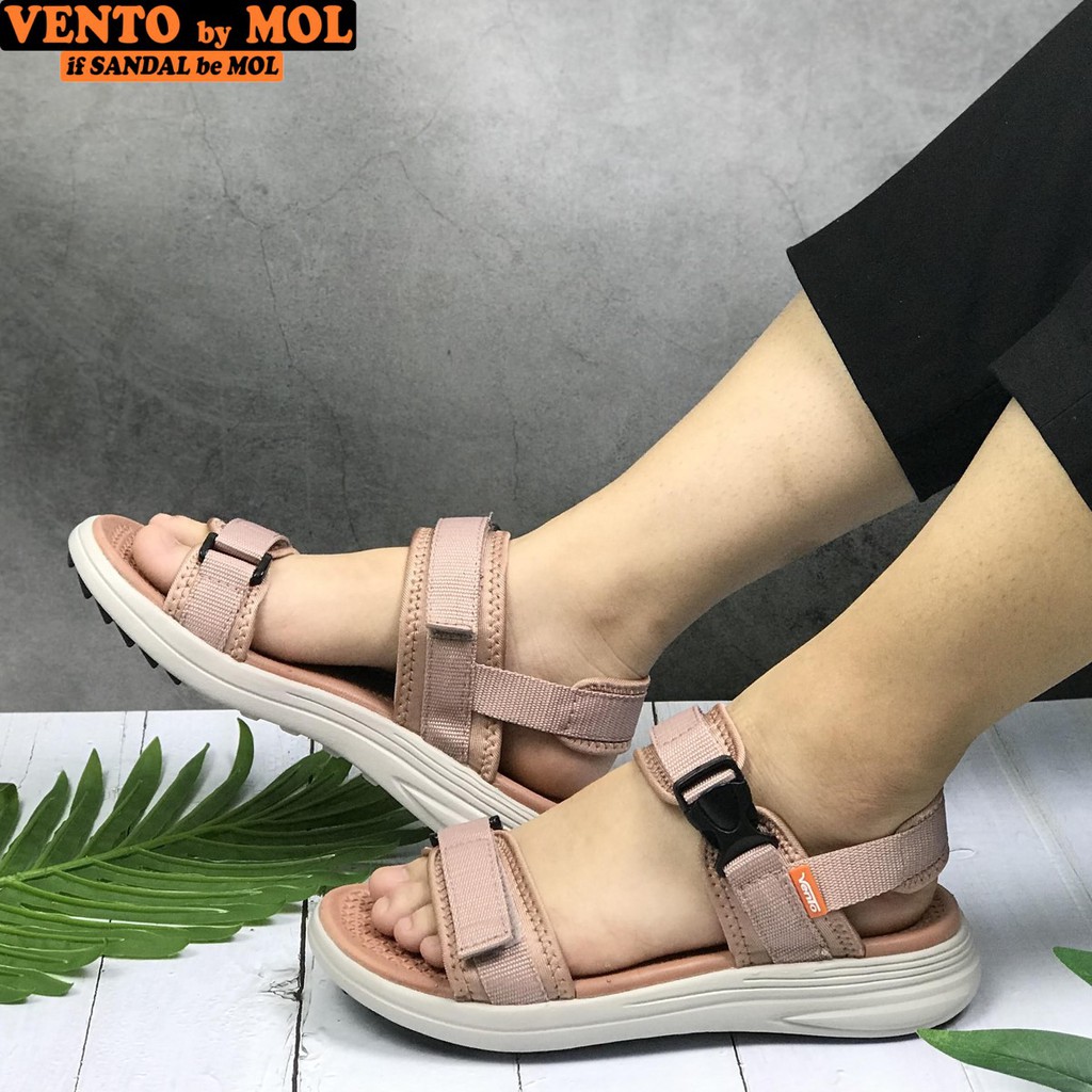 Sandal Vento nữ hai quai ngang đế cao 3cm NB66B - MOL VN