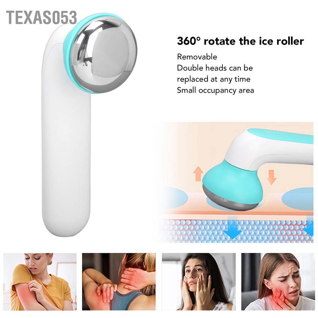 [Hàng Sẵn] Máy massage mặt - Cây Lăn Mặt làm mát Di động Giảm bọng mắt cho nữ【Texas053】