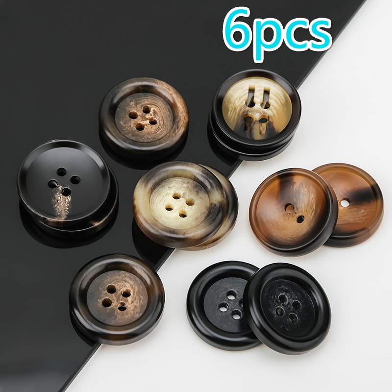 Bộ 6 nút bằng nhựa 4 lỗ kích thước 25mm