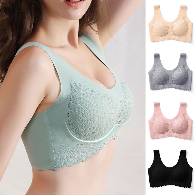 Áo Ngực Cao Su 5d Không Dây / Liền Mạch / Thoáng Khí Cho Nữ