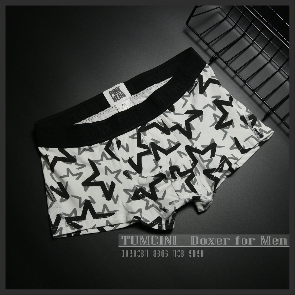 Quần lót nam co dãn 4 chiều cotton sịp đùi cao cấp Hero Pink Tumcini HP02