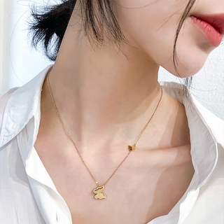 Dây Chuyền Mạ Vàng Hồng Mặt Hình Bươm Bướm