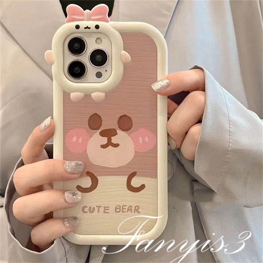 Ốp Điện Thoại Mềm Trong Suốt In Hình Gấu Hoạt Hình Cho iPhone 14 13 12 11 Pro Max X XR Xs Max 8 7 6 6s Plus SE 2020