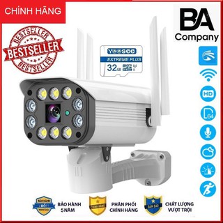 [BN123] Camera Yoosee Ngoài Trời 4 Râu 10 Led 3.0Mpx Full HD 1296Pixel Bảo Hành 60 Tháng